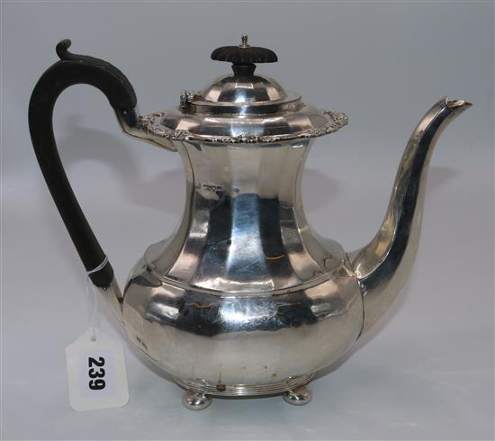 George V silver coffee pot